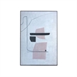 Benjara 59 x 79 Wall Art Painting Set of 2- Abstract Design- Wood- White- Black