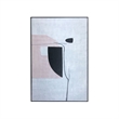 Benjara 59 x 79 Wall Art Painting Set of 2- Abstract Design- Wood- White- Black