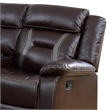 Benjara 3pc Sectional Motion Power Recliner Sofa Set- Dark Brown Faux Leather