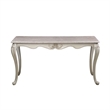 Benjara Kerra Console Table- Beige Marble- Classic Carved Champagne 58