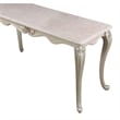 Benjara Kerra Console Table- Beige Marble- Classic Carved Champagne 58