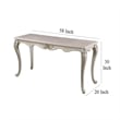 Benjara Kerra Console Table- Beige Marble- Classic Carved Champagne 58