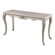 Benjara Kerra Console Table- Beige Marble- Classic Carved Champagne 58