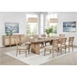 Benjara Lno 10 Piece Rectangular Dining Table Set- 8 Chairs- Sideboard- Beige