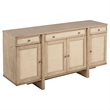 Benjara Lno 10 Piece Rectangular Dining Table Set- 8 Chairs- Sideboard- Beige
