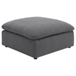 Benjara Hobo 6pc Sectional Sofa- Charcoal Gray Fabric- 10 Pillows- 120