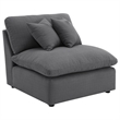 Benjara Hobo 6pc Sectional Sofa- Charcoal Gray Fabric- 10 Pillows- 120