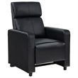 Benjara Heena Home Theater Set-4 Manual Recliners-2 Consoles-Black Faux Leather