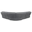 Benjara Diko 6pc Modular Sectional Sofa- Dark Gray Chenille- Power Reclining