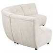 Benjara Hia 5 Piece L Shaped Modular Sectional Sofa- Tufted Ivory