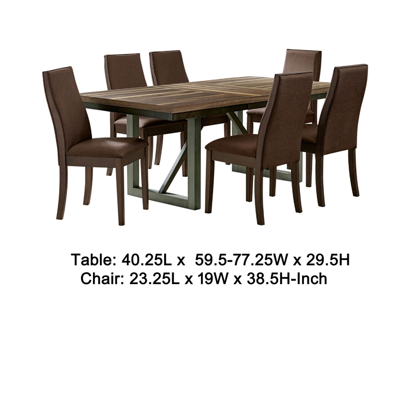 Benjara Zor 7pc Dining Set- 60-77