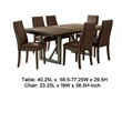 Benjara Zor 7pc Dining Set- 60-77