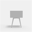 Ian Small Nightstand w 2 Drawers- Modern White Solid Mahogany Wood