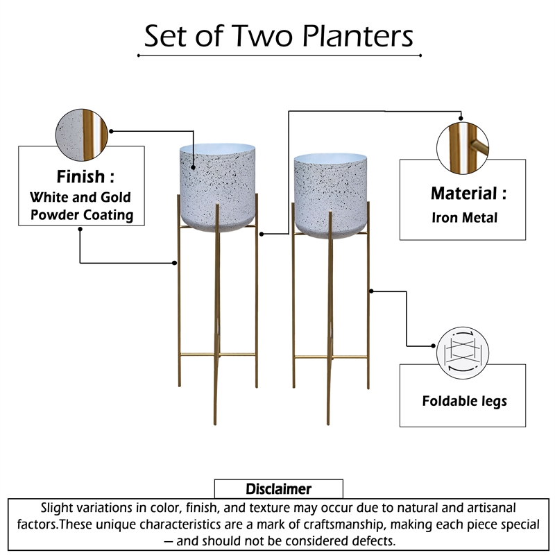 Aira Set of 2 Planters - 20- 22
