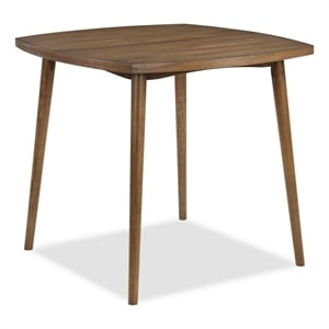 Summit 40 Inch Counter Height Table- Square Top- Rounded Edges- Wood- Brown