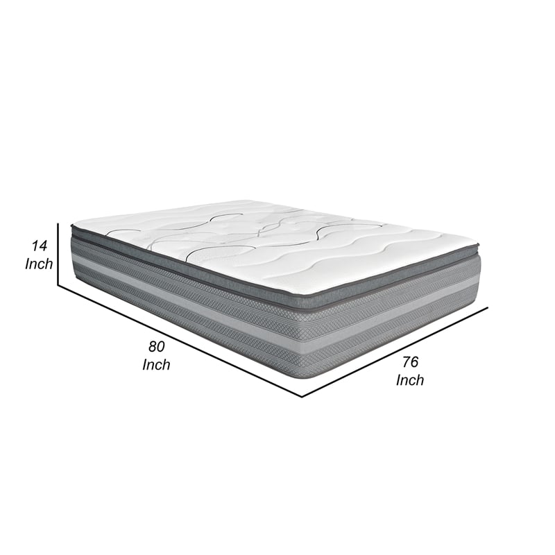 Dani 14 Inch King Size Mattress- Pocket Coil Hybrid and Foam Layers