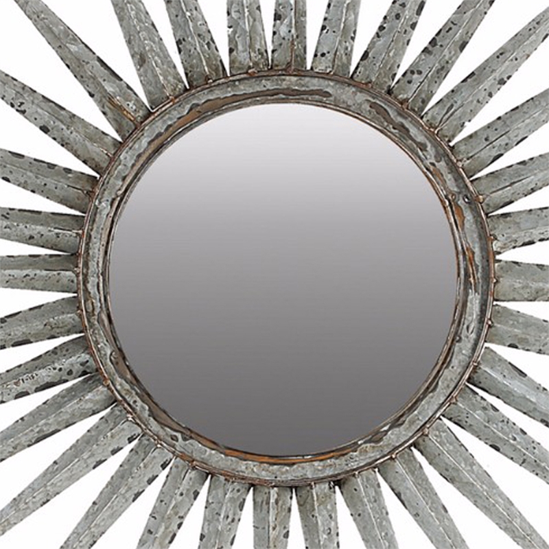 Distressed Sun inspired Mirror