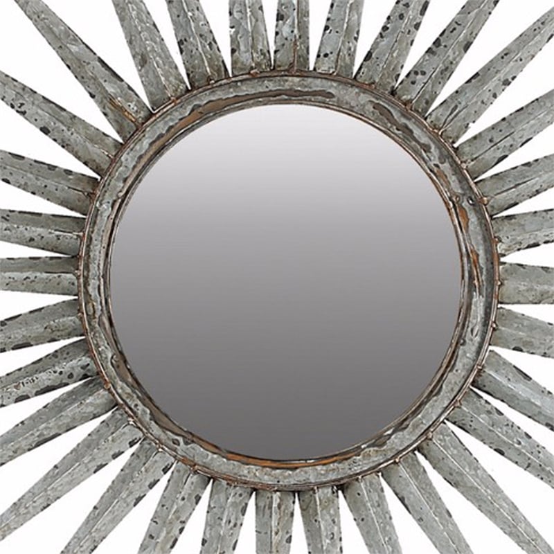 Distressed Sun inspired Mirror