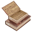 Set of 6 Antique Distressed Book Boxes- Multicolor- 3 Assortment