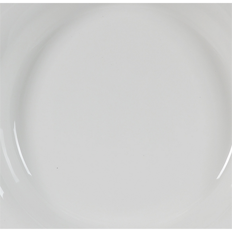 Enticing Round Decorative Porcelain Plate- White