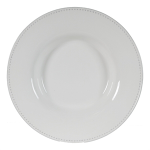 Enticing Round Decorative Porcelain Plate- White