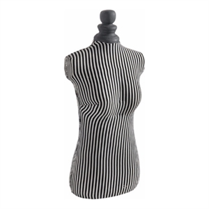 Fabric Wrapped Mannequin In Black and White