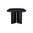 86 Inch Dining Table- Oval Top- Pedestal Base- Curved- Black Finish