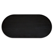 86 Inch Dining Table- Oval Top- Pedestal Base- Curved- Black Finish