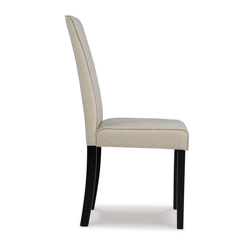 Pim 19 Inch Dining Side Chair- Set of 2- Upholstered- High Backrest- Beige