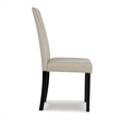 Pim 19 Inch Dining Side Chair- Set of 2- Upholstered- High Backrest- Beige