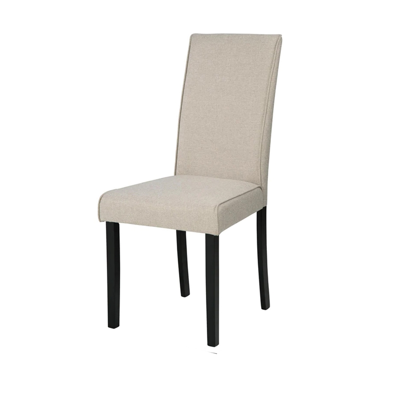 Pim 19 Inch Dining Side Chair- Set of 2- Upholstered- High Backrest- Beige