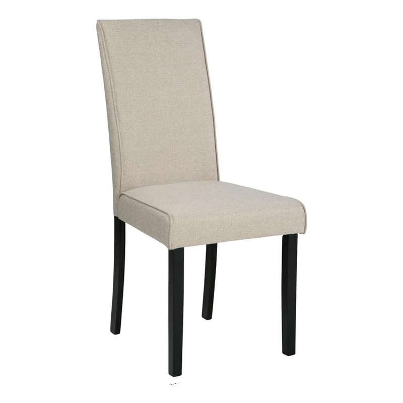 Pim 19 Inch Dining Side Chair- Set of 2- Upholstered- High Backrest- Beige