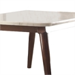 Astonishing Dining Table- White Marble & Walnut Brown