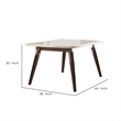 Astonishing Dining Table- White Marble & Walnut Brown