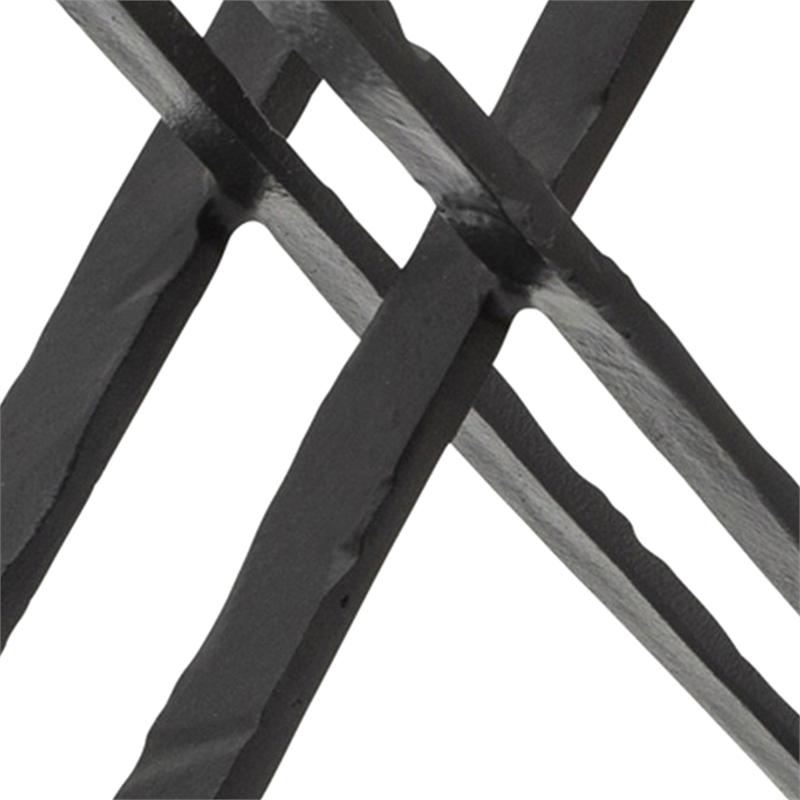 12 Inch Sculpture- 2 Metal Rectangles- Entwined Metal Structures- Black