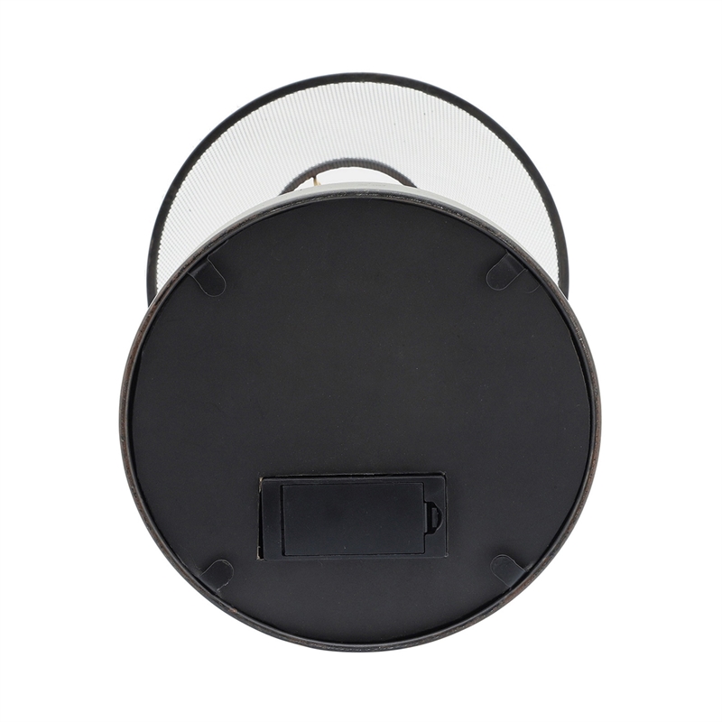 19 Inch Table Lamp- Round Metal Mesh Shade- Hollow Body- Black- Gold Stand