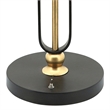 19 Inch Table Lamp- Round Metal Mesh Shade- Hollow Body- Black- Gold Stand