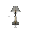 19 Inch Table Lamp- Round Metal Mesh Shade- Hollow Body- Black- Gold Stand