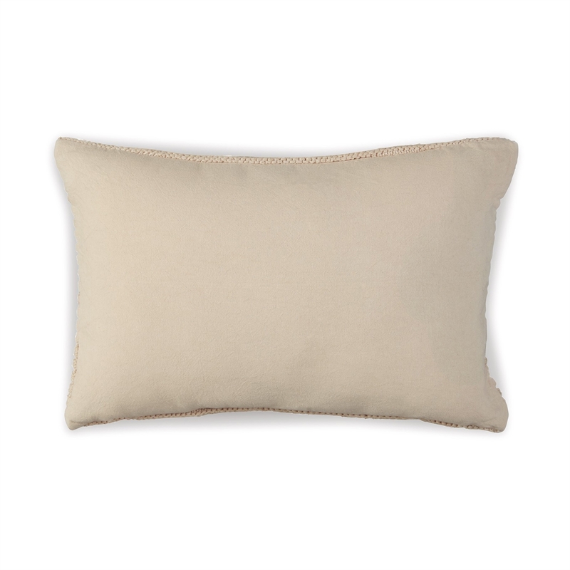 Lumbar Throw Pillow Set of 4- 14 x 22- Polyfill Textured Light Brown Cotton