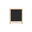 Abis Nightstand- 2 Drawers- Natural Brown Wood- Black Handles- 24 Inch
