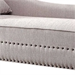 Fabric Upholstered Chaise with Pillow and Nailhead Trim- Light Gray