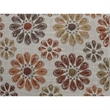 Contemporary Style Floral Designed Set of 2 Throw Pillows- Orange