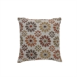 Contemporary Style Floral Designed Set of 2 Throw Pillows- Orange
