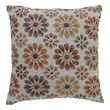 Contemporary Style Floral Designed Set of 2 Throw Pillows- Orange