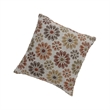 Contemporary Style Floral Designed Set of 2 Throw Pillows- Orange