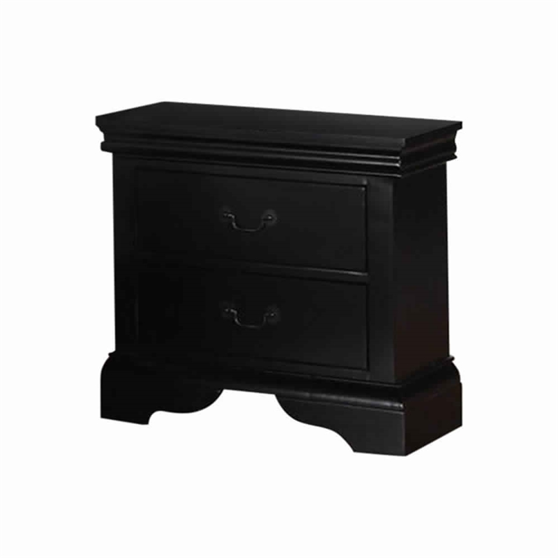 Attractive Pine Wood Night Stand-Black