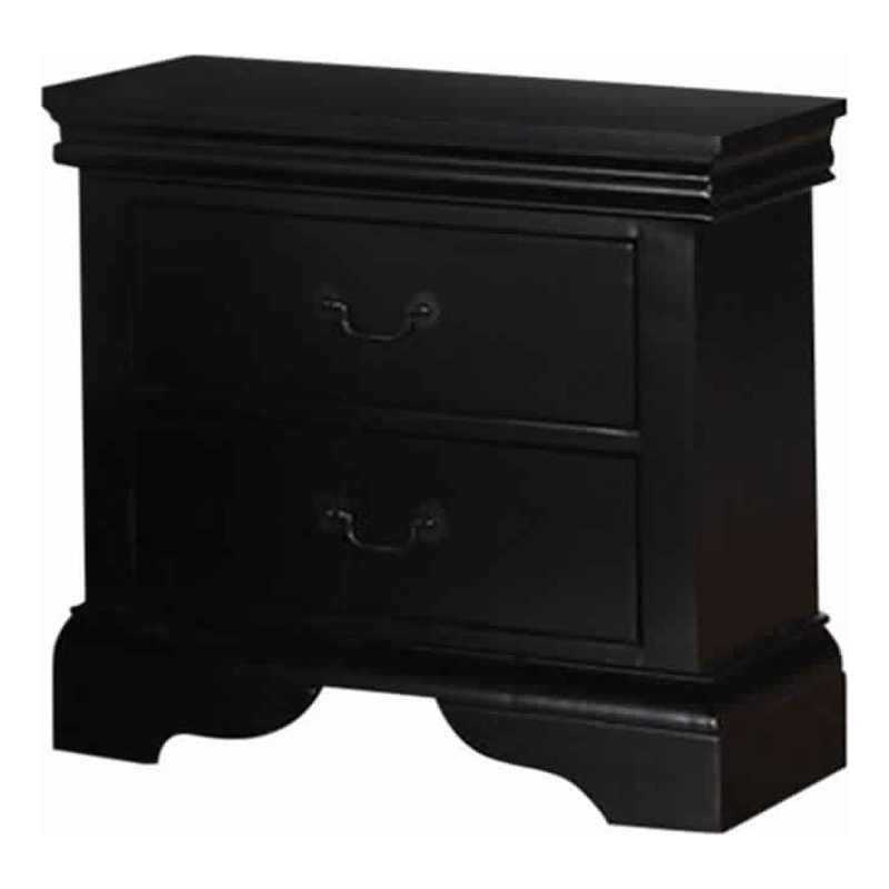 Attractive Pine Wood Night Stand-Black
