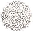 Decorative Metal Tray Set of 2 with Mesh Design and Ball Support-Gold and Black
