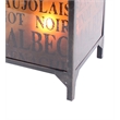 Cuboidal Metal and Glass Candleholder with Typography- Black and Clear