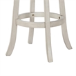 Curved X Shaped Back Swivel Barstool with Fabric Padded Seating- Antique White